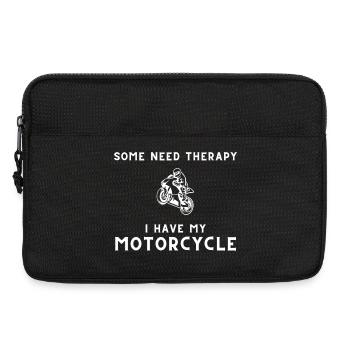 Some need therapy i have my motorcycle Biken Biker - Laptoptasche 13" - Schwarz - Vorne