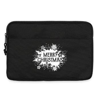 flocon de neige Noël Police Nuage d’hiver Logo - Sacoche pour ordinateur portable 13 pouces - noir - Devant