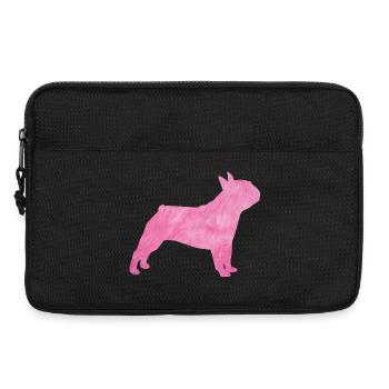 Pug Fluffy Fur Dog Pink Master Mistress - Laptop bag 13" - black - Front