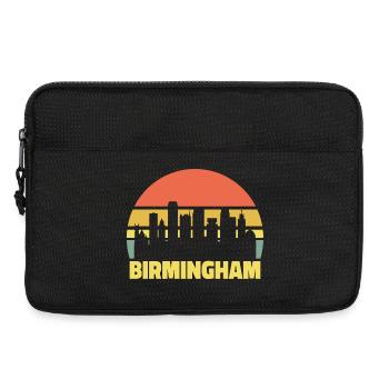 Birmingham Skyline Retro Vintage Silhouette - Laptop bag 13" - black - Front