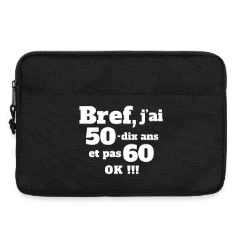 60 Jahre Jubiläum, ich bin 60 Jahre alt, Geburtstag - Laptoptasche 13" - Schwarz - Vorne