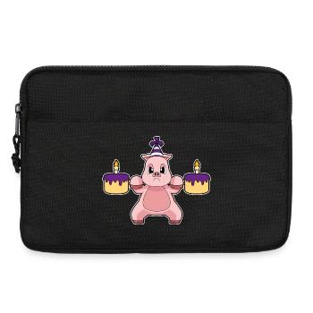 Cochon Anniversaire Musculation - Sacoche pour ordinateur portable 13 pouces - noir - Devant