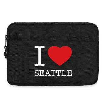 I LOVE SEATTLE - Laptop bag 13" - black - Front