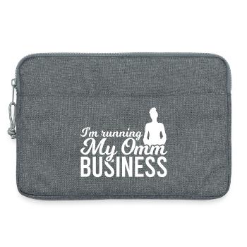 Yoga Teacher Joke - Laptop bag 13" - heather grey - Front