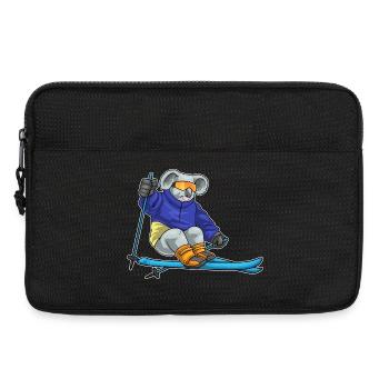 Koala Skifahrer Ski Wintersport - Laptoptasche 13" - Schwarz - Vorne