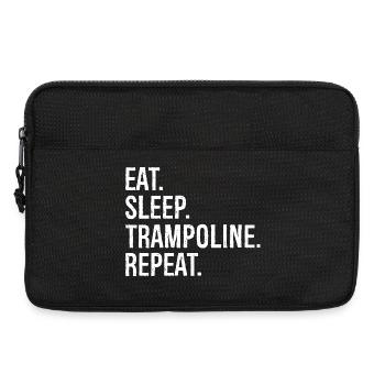 eat sleep trampoline repeat - Laptoptasche 13" - Schwarz - Vorne