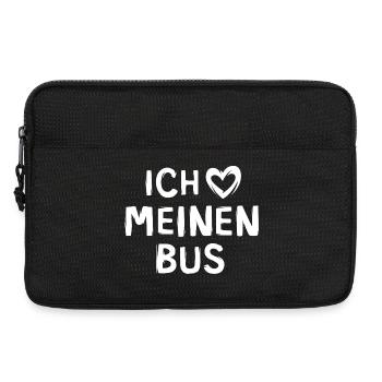 Ich liebe meinen Bus - Laptoptasche 13" - Schwarz - Vorne