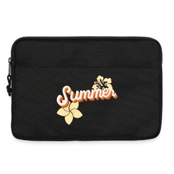Summer Vibes – Blumenliebe & Sonnenschein - Laptoptasche 13" - Schwarz - Vorne