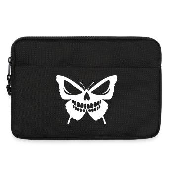 Crâne papillon fusion design - Sacoche pour ordinateur portable 13 pouces - noir - Devant