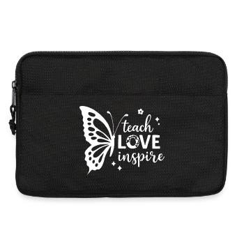 Butterfly with Inspirational Words Design - Laptop bag 13" - black - Front