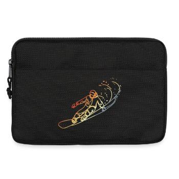 Snowboarder Vintage Look - Laptoptasche 13" - Schwarz - Vorne
