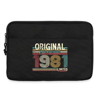 44e anniversaire. Modèle vintage de septembre 1981 - Sacoche pour ordinateur portable 13 pouces - noir - Devant