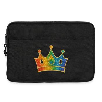 Glamouröse Regenbogen-Krone mit Glittereffekt - Laptoptasche 13" - Schwarz - Vorne