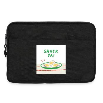 Funny oyster design - Laptop bag 13" - black - Front