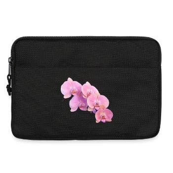Pink Orchid Isolated Clipart  - Laptop bag 13" - black - Front
