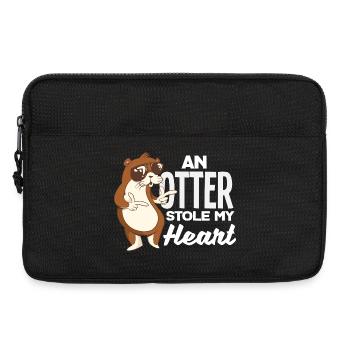 Loutre de mer stoly mon cœur - Sacoche pour ordinateur portable 13 pouces - noir - Devant