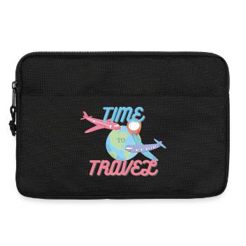 Time to Travel - Laptoptasche 13" - Schwarz - Vorne
