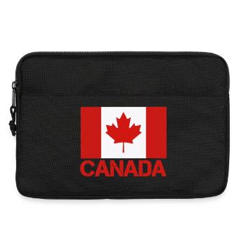 Drapeau de la feuille d’érable du Canada - Sacoche pour ordinateur portable 13 pouces - noir - Devant