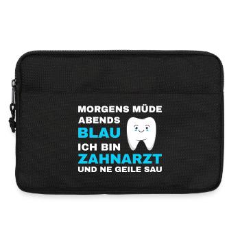 Zahnarzt Zahnhygieniker Zahnarztpraxis stomatologe - Laptoptasche 13" - Schwarz - Vorne