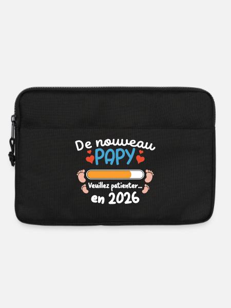 Neuer Opa 2026 Humor Familienanzeige groß - Laptoptasche 13" - Schwarz