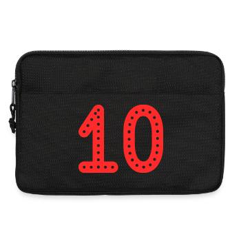 10. 10 ANS. 10e ANNIVERSAIRE. ANNIVERSAIRE 10 ANS. - Sacoche pour ordinateur portable 13 pouces - noir - Devant