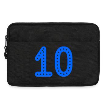 10. 10 JAHRE. 10-JÄHRIGES JUBILÄUM. 10-JÄHRIGES JUBILÄUM. - Laptoptasche 13" - Schwarz - Vorne
