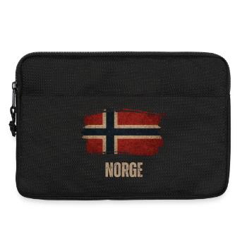 Vintage Norway, Norwegian Flag - Laptop bag 13" - black - Front