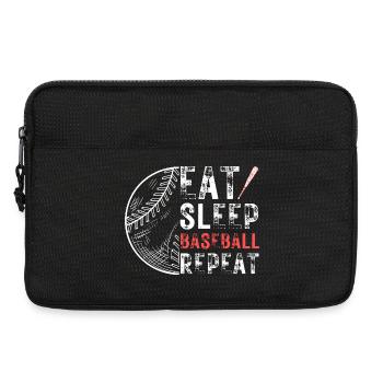 Essen Schlaf Baseball Wiederholen - Laptoptasche 13" - Schwarz - Vorne