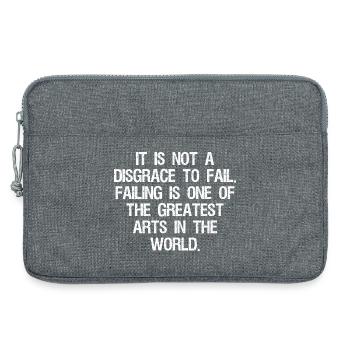 it is not a disgrace to fail failing is one of the - Laptop bag 13" - heather grey - Front