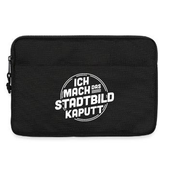 I'm destroying the cityscape – Statement - Laptop bag 13" - black - Front