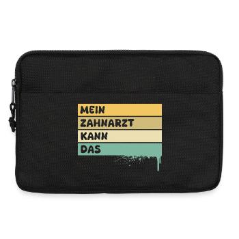 Cadeau pour dentiste - Sacoche pour ordinateur portable 13 pouces - noir - Devant
