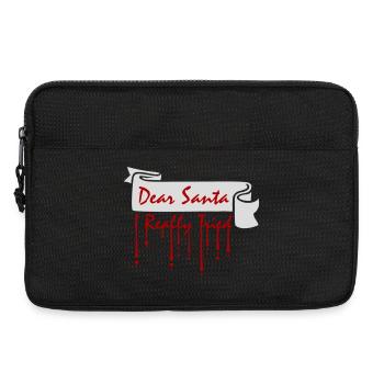 Cher Père Noël, j’ai vraiment essayé l’humour de Noël drôle - Sacoche pour ordinateur portable 13 pouces - noir - Devant