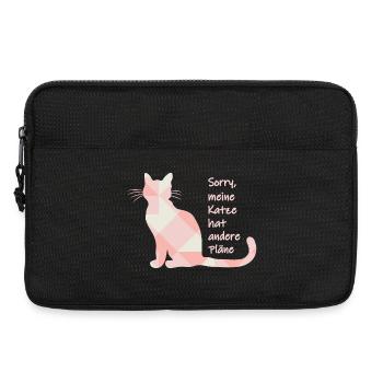 Chat disant - Désolé, mon chat a d’autres projets - Sacoche pour ordinateur portable 13 pouces - noir - Devant