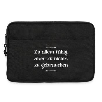 Drôle de dicton - Sacoche pour ordinateur portable 13 pouces - noir - Devant