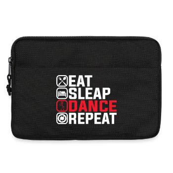 Eat Sleep Dance Repeat – Cooles Tanz Design - Laptoptasche 13" - Schwarz - Vorne