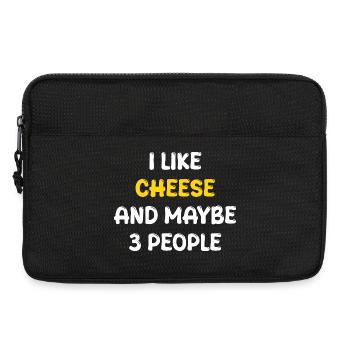 I Like Cheese And Maybe Three People - Laptop bag 13" - black - Front