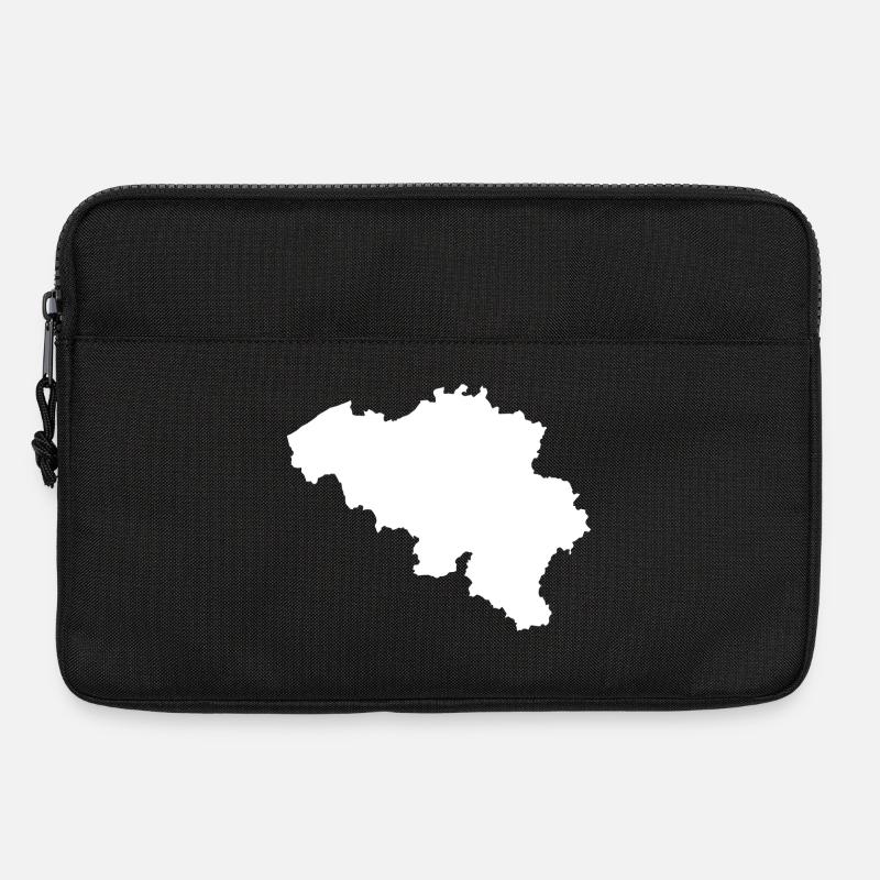 Belgien Landes-Silhouette - Laptoptasche 13" - Schwarz