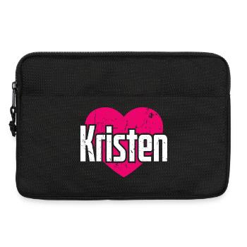 J’aime Kristen Pink Heart J’aime Kristen - Sacoche pour ordinateur portable 13 pouces - noir - Devant