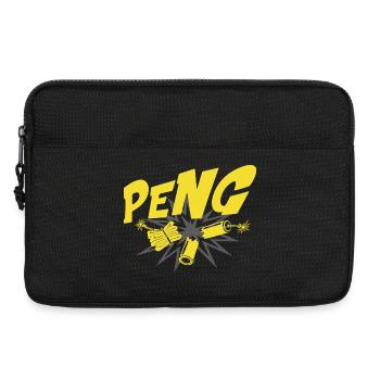 Peng explosion yellowbang motif - Laptop bag 13" - black - Front