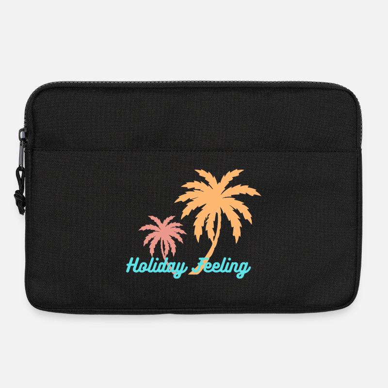 Palmenurlaub – Holiday Feeling - Laptoptasche 13" - Schwarz