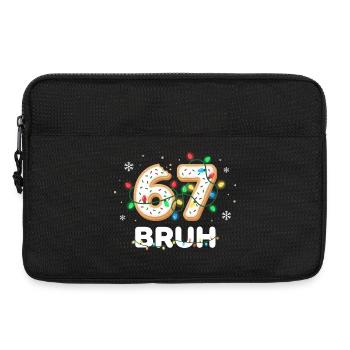 Bruh 67 Christmas Meme Sechs Sieben Lustig Geschen - Laptoptasche 13" - Schwarz - Vorne