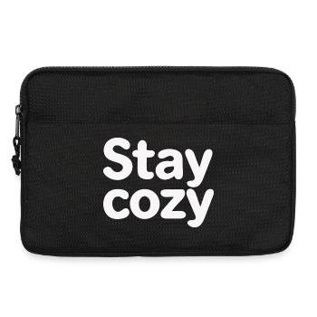 Stay Cozy: Playful Bubble Typography - Laptop bag 13" - black - Front