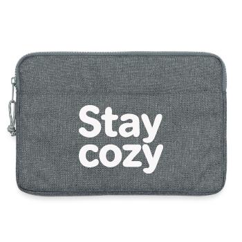 Stay Cozy: Playful Bubble Typography - Laptop bag 13" - heather grey - Front