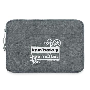 Pas de soutien, pas de pitié - art phonétique - Sacoche pour ordinateur portable 13 pouces - gris chiné - Devant