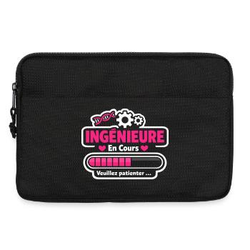 Future Ingénieure Chargement Cadeau Drôle Études - Laptop bag 13" - black - Front