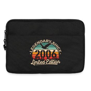 Cadeau rétro vintage d’anniversaire 2006 - Sacoche pour ordinateur portable 13 pouces - noir - Devant