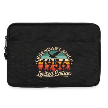 Cadeau rétro vintage d’anniversaire 1956 - Sacoche pour ordinateur portable 13 pouces - noir - Devant