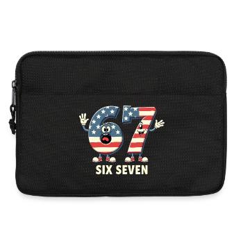 US Flag 67 Memes Six Seven - Laptoptasche 13" - Schwarz - Vorne
