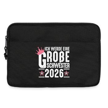 Je serai grande sœur grossesse 2026 - Sacoche pour ordinateur portable 13 pouces - noir - Devant