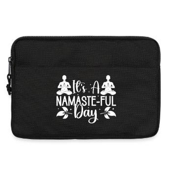 Passionnés de Pilates : C’est une journée pleine de namasté Pilates - Sacoche pour ordinateur portable 13 pouces - noir - Devant